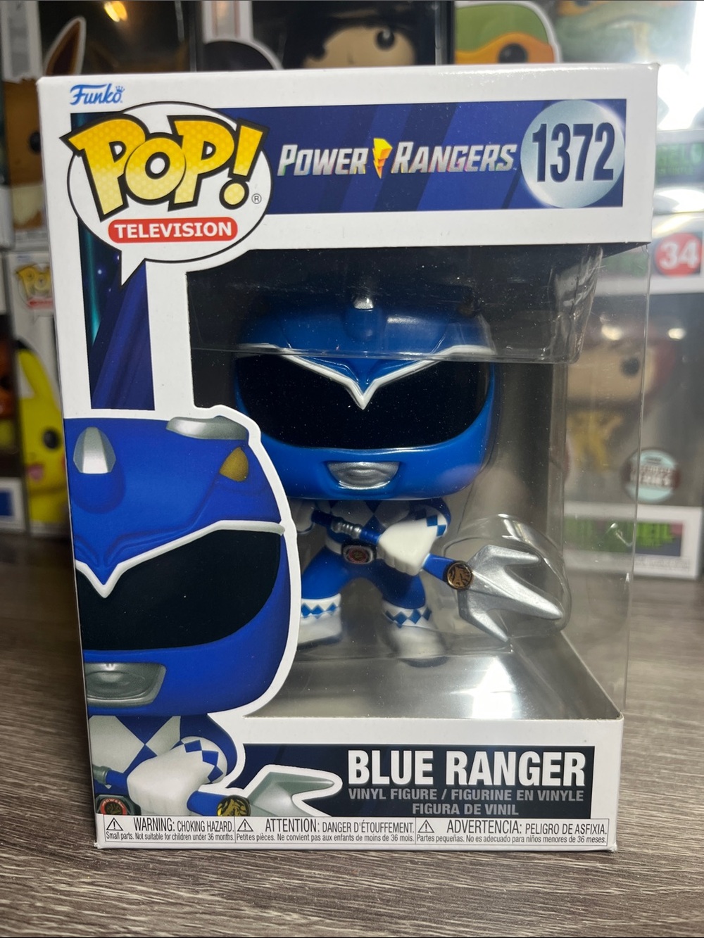 Funko POP! Power Rangers Blue Ranger Vinyl Figure with Silver Accents